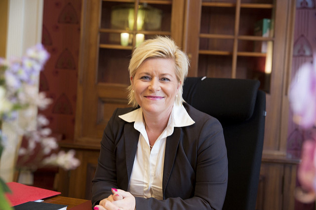 Finansminister Siv Jensen. Foto: Rune Kongsro