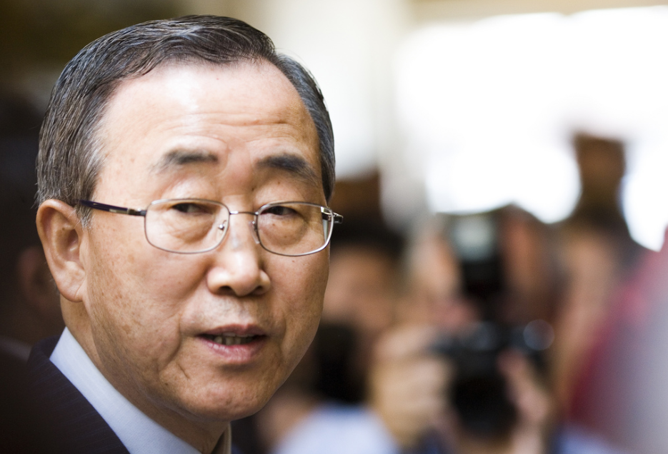 FNs generalsekretær Ban Ki-moon har lagt fram synteserapporten for 2015. Foto: Thomas Hawk/flickr 